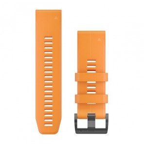 GARMIN Bracelet QuickFit 26mm Silicone Orange vif pour Fēnix 5X / Fenix 5X Plus